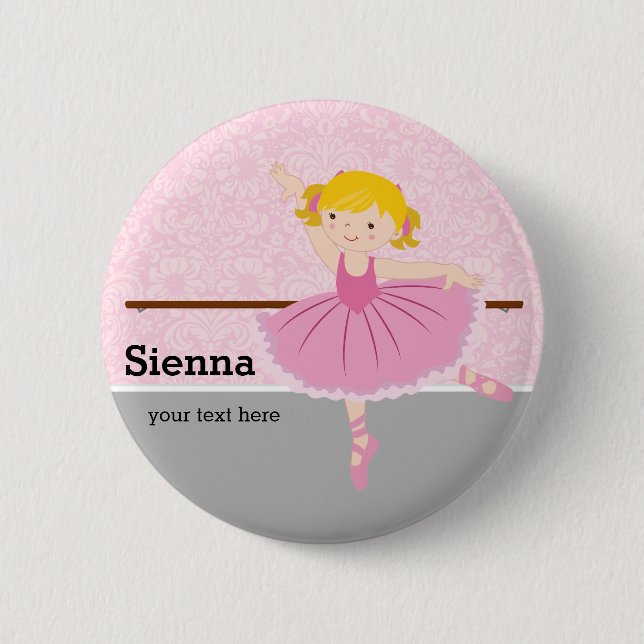 Niedlich Ballerina Button (Vorderseite)