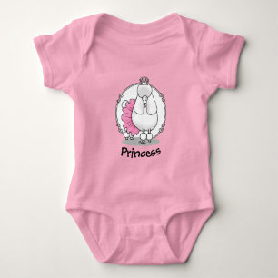 Niedlich Ballet Ballerina Princess Poodle Dog (wei Baby Strampler