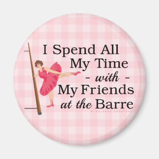 Niedlich Ballet Barre Funny Ballerina Dancer Gingh Magnet