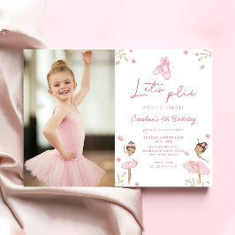 Niedlich Ballet Dancer Girls' Ballerina Geburtstag Einladung