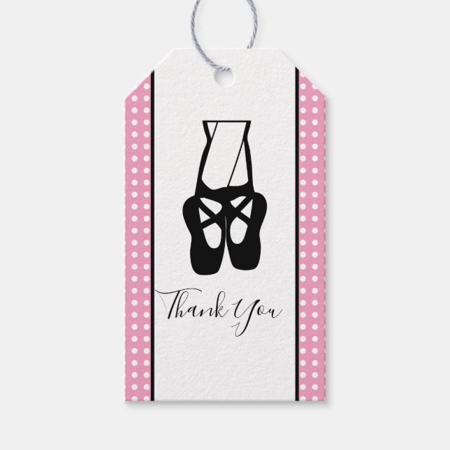 Niedlich Ballet Dancer Legs & Slippers Vielen Dank Geschenkanhänger (Vorderseite)