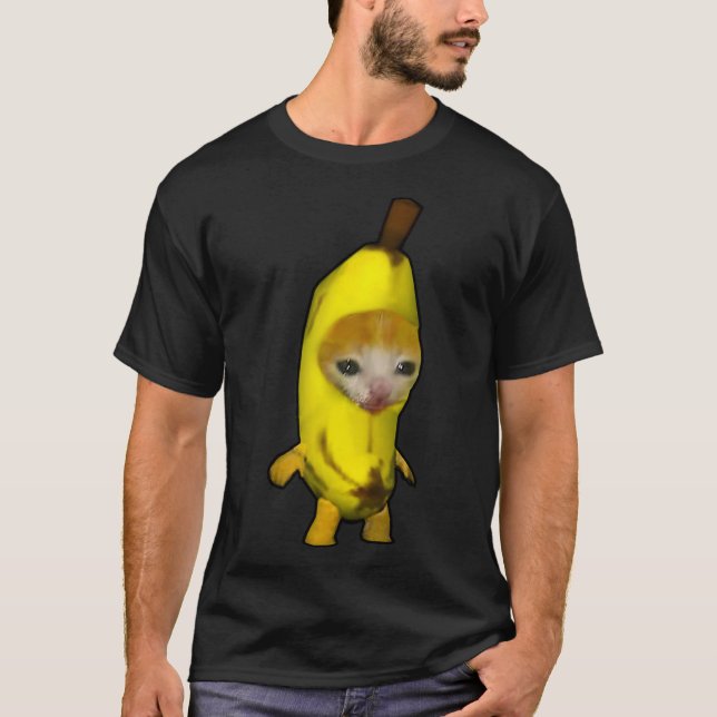 Niedlich Banana Cat Happy Bananacat Meme Kitty Cat T-Shirt (Vorderseite)