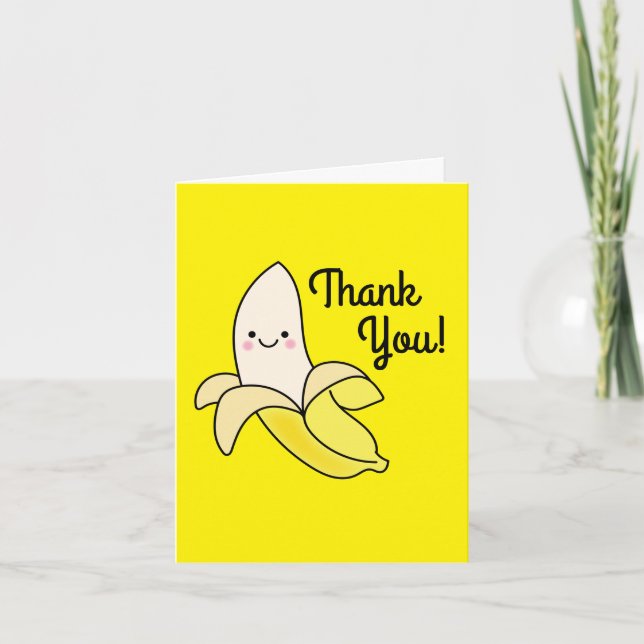 Niedlich Banana Kindergeburtstag Kawaii Karte (Vorderseite)