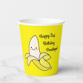 Niedlich Banana Kindergeburtstag Kawaii Pappbecher