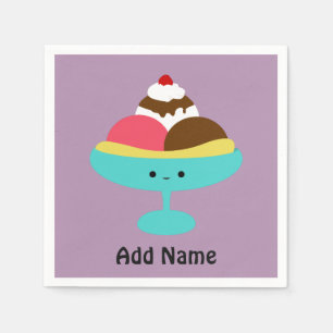 Niedlich Banana Split Serviette