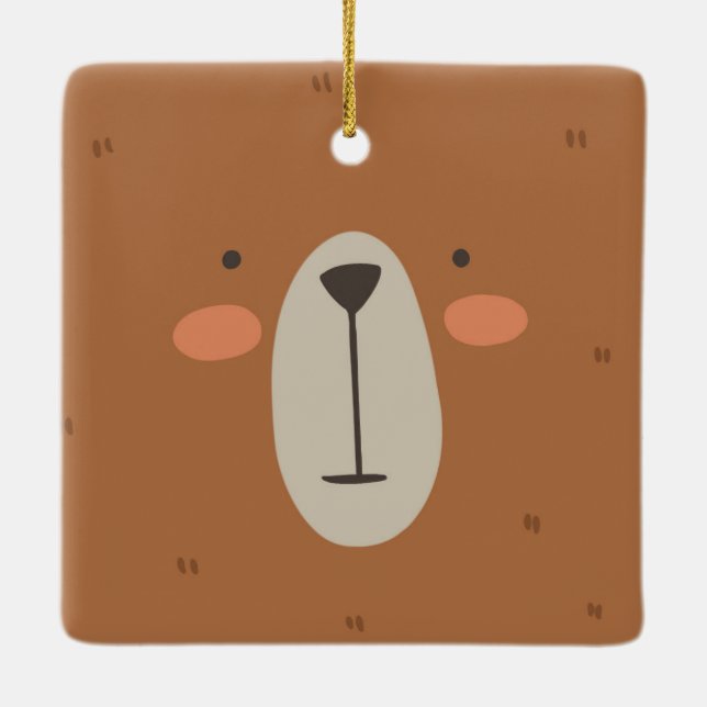 Niedlich Bärenkinder Kinderzimmer Kinderzimmer Keramikornament (Rückseite)