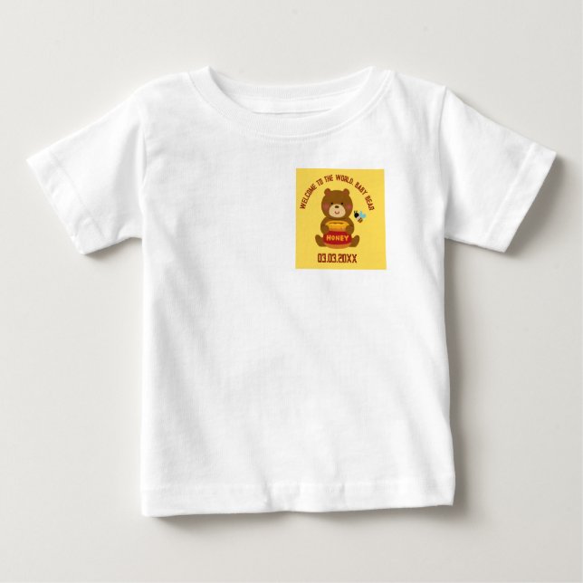 Niedlich Bärenmädchen Kinderdusche Baby T-shirt (Vorderseite)