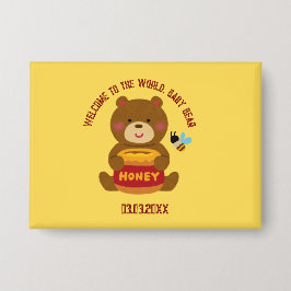 Niedlich Bärenmädchen Kinderdusche Button