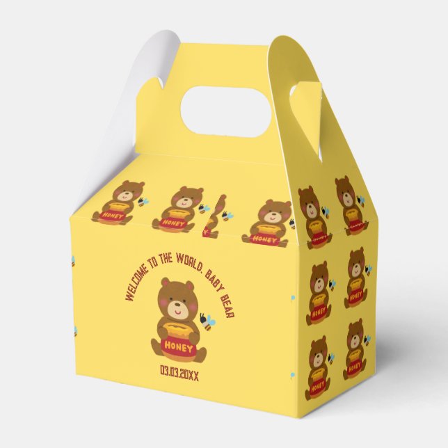 Niedlich Bärenmädchen Kinderdusche Geschenkschachtel (Vorderseite)