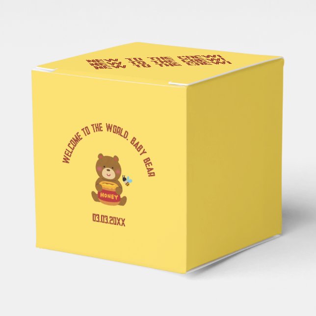 Niedlich Bärenmädchen Kinderdusche Geschenkschachtel (Vorderseite)