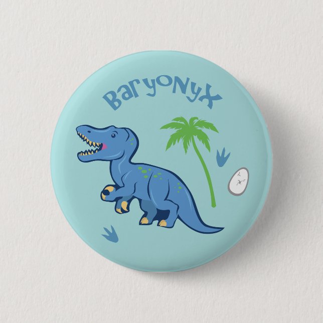 Niedlich Baryonyx Button (Vorderseite)