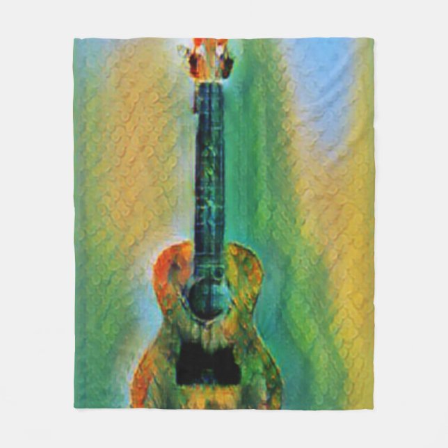 Niedlich Bass Guitar Fleecedecke (Vorderseite)
