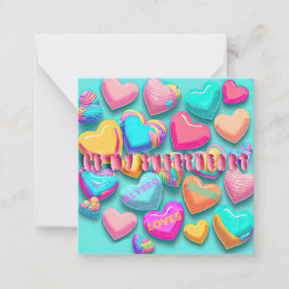 Niedlich "Be My Sweetheart" Candy Valentine's Day Mitteilungskarte
