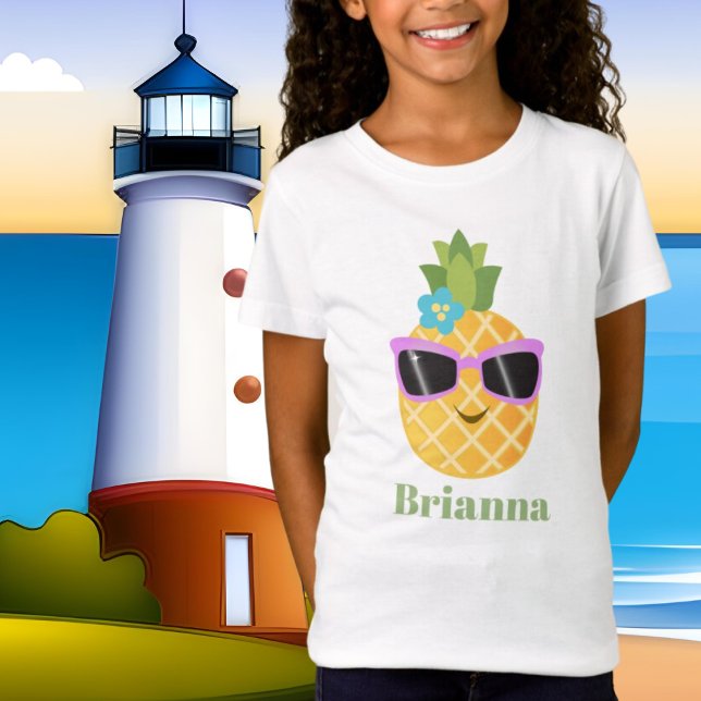 Niedlich Beach Ananas hinzufügen Name T - Shirt (Von Creator hochgeladen)