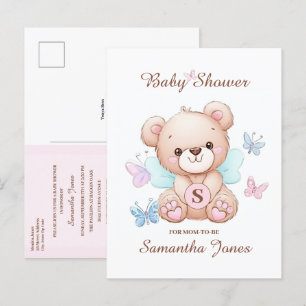 Niedlich Bear Baby Dusche Einladung Postkarte
