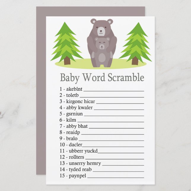 Niedlich Bear Baby Wortspiel (Vorne/Hinten)