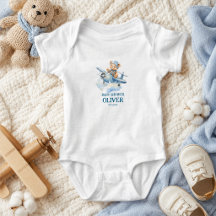 Niedlich Bear Blue Flugzeug Time Fliegt 1. Geburts