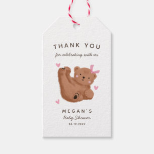 Niedlich Bear Girl Babydusche Vielen Dank  Geschenkanhänger