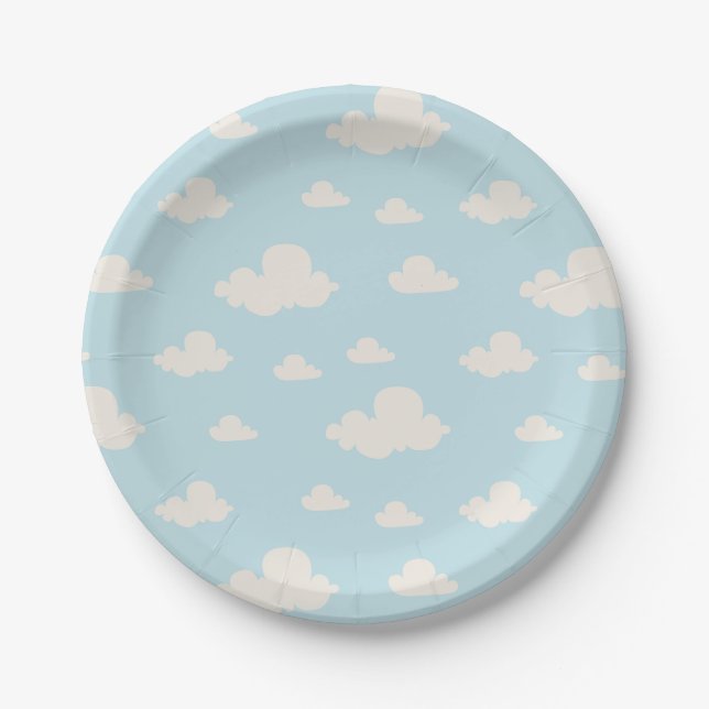 Niedlich Bear Hello Little One Baby Dusche Pappteller (Vorderseite)