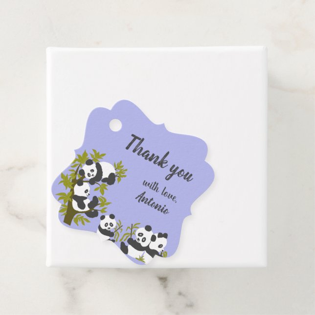 Niedlich Bear Pandas Party Boy Birthday Geschenk V Geschenkanhänger (Beispiel)