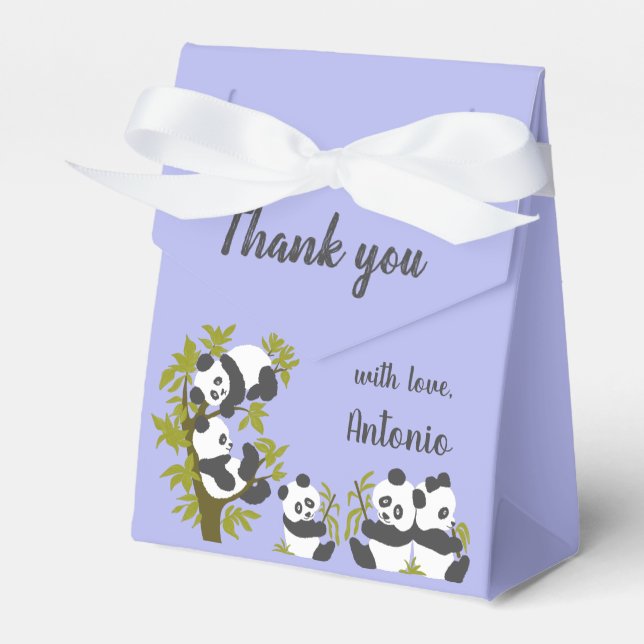 Niedlich Bear Pandas Party Boy Birthday Geschenk V Geschenkschachtel (Vorderseite)