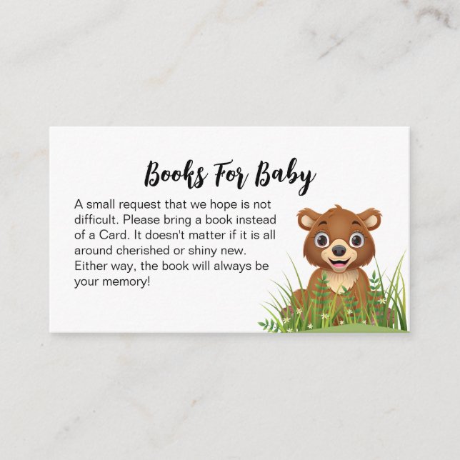 Niedlich Bear Safari Thema Kinderdusche Buchungsan Begleitkarte (Vorderseite)