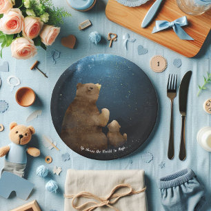 Niedlich Bear Twinkle Little Star Pappteller