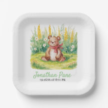 Niedlich Bear Watercolor Bear Wait Baby Dusche