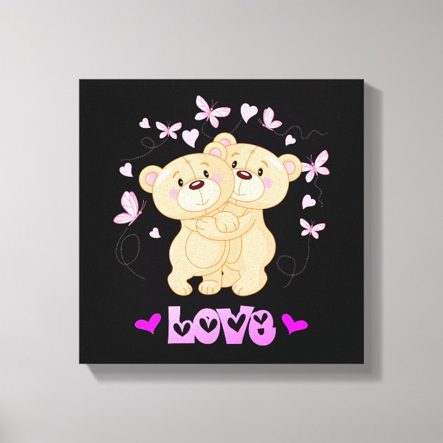 Niedlich Bears Canvas Print Leinwanddruck (Vorderseite)