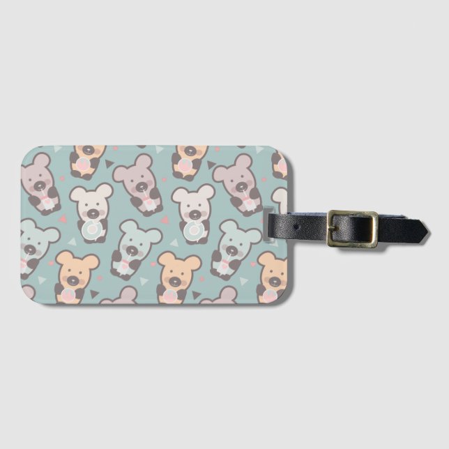Niedlich Bears Süßigkeiten Snacks Confetti Gepäckanhänger (Vorderseite (Horizontal))