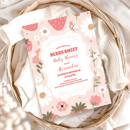 Niedlich Berry Sweet Pink Coquette Babydusche Einladung