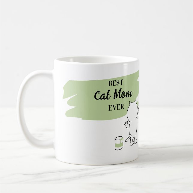 Niedlich Best Cat Mama Ever Womens Coffee Tasse (Links)