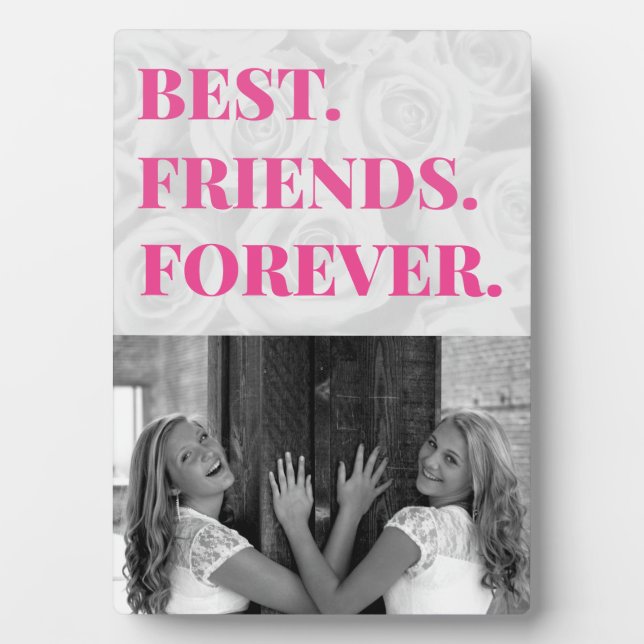 Niedlich Best Friend BESTE FREUNDIN Bestie Foto Fotoplatte (Vorderseite)