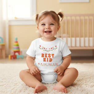 Niedlich Best Kid Blume floral Baby T-shirt