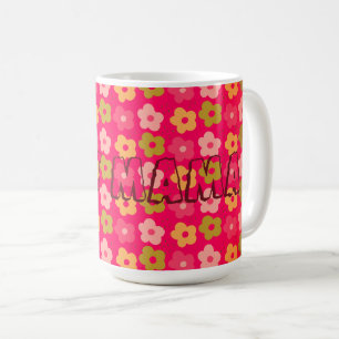 Niedlich Best Mama Blume Rot Rosa Kaffeetasse
