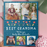 Niedlich Best Oma Blume Blumenfamilien Foto<br><div class="desc">Niedlich Beste Oma Blume Blumenfamilie 5 Fotos Puzzle. Handgezeichnet Blume und 5 Fotos. Erstellen Sie Ihre eigene personalisierte Geschenkidee für eine Großmutter zum Muttertag,  Geburtstag oder Weihnachten.</div>
