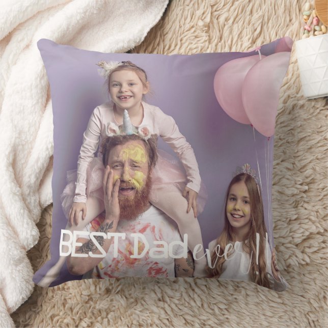 Niedlich Best Vater aller Zeiten Foto Kissen (Decke)