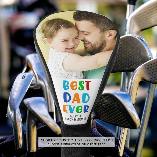 Niedlich BEST VATER JE Foto Farbenfroh Golf Headcover (Von Creator hochgeladen)