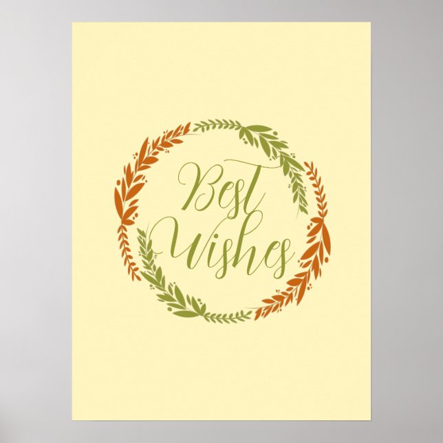 Niedlich Best Wains Wreath Poster (Vorne)