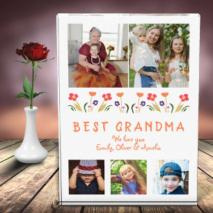 Niedlich Beste Oma-Blume Blumenfamilie Fotoblock