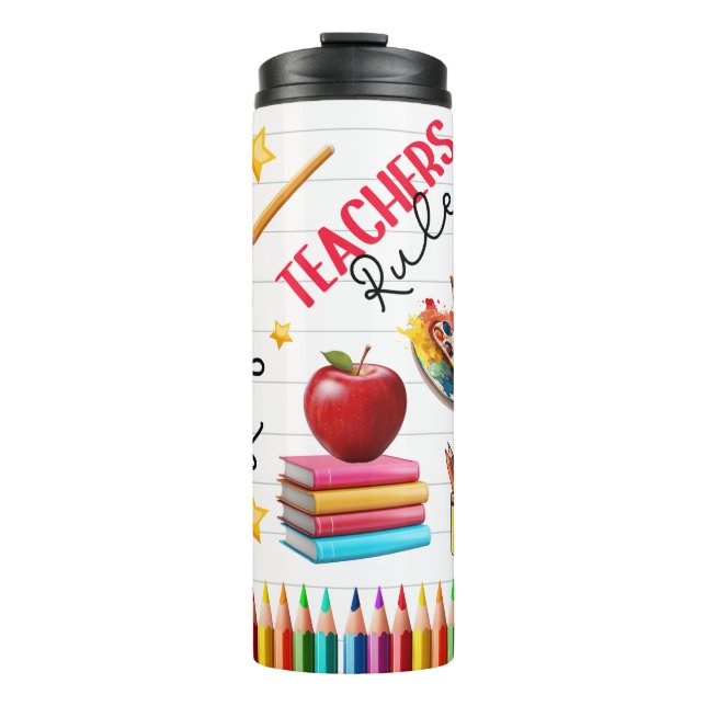 Niedlich Bester Lehrer je Thermosbecher (Vorderseite)