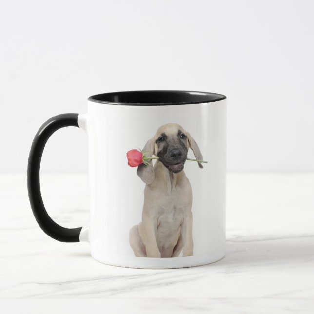 niedlich, Bewunderung, Romance, Liebe, Tasse (Links)