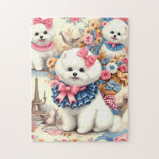 Niedlich Bichon Frisé Seamless (Vertikal)