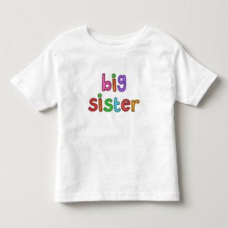 Niedlich Big Sister Quilt Stitch Polka Dot Letters Kleinkind T-shirt