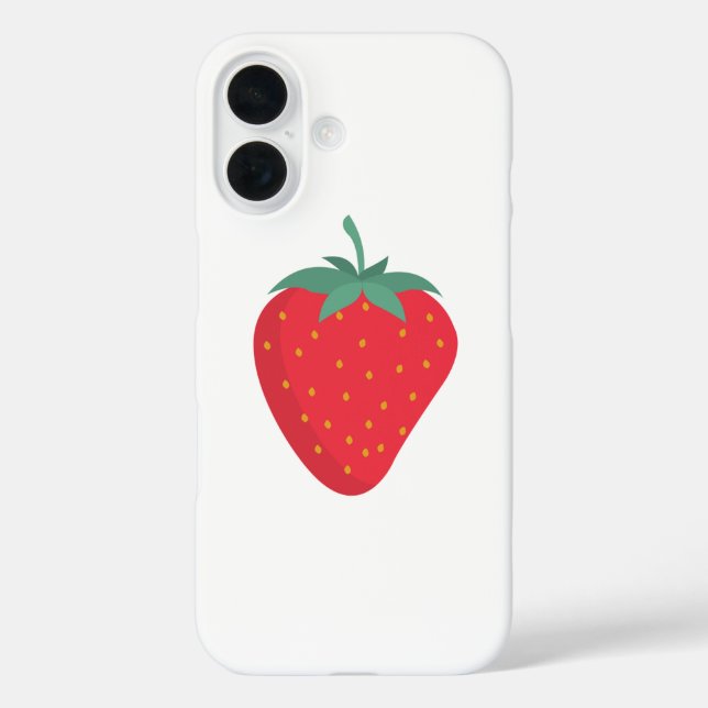 Niedlich Big Strawberry iPhone 16 Fall Hülle (Rückseite)