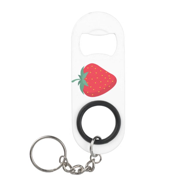 Niedlich Big Strawberry Schlüsselanhänger Mini Flaschenöffner (Vorderseite)