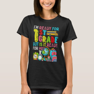 Niedlich bin ich bereit für den ersten Kurs, aber  T-Shirt