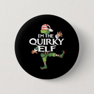 Niedlich bin ich die Quirky-Elf-Familie, die Weihn Button