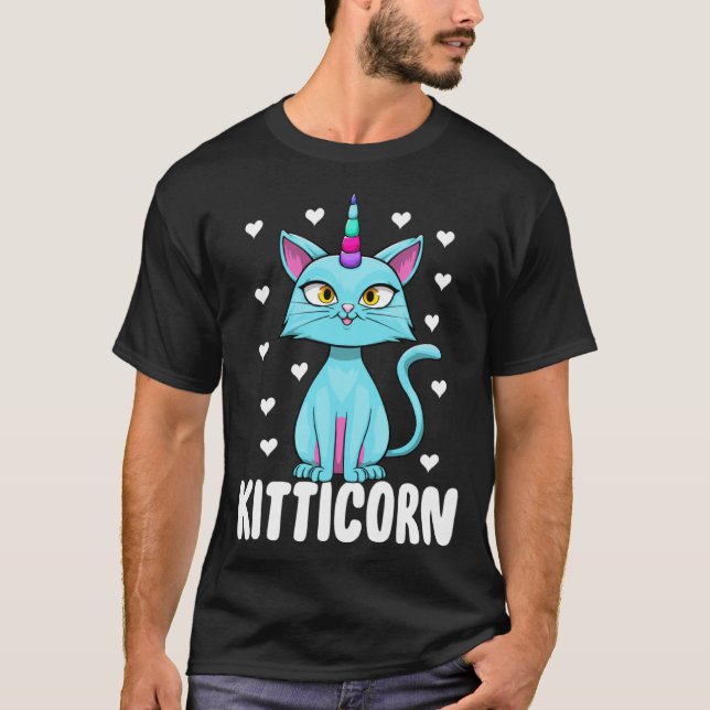 Niedlich bin ich ein Kittycorn Niedlich Rainbow Ca T-Shirt (Vorderseite)