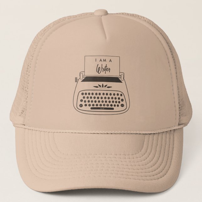 Niedlich BIN ICH EIN Writer Trucker Hat Schreibmas Truckerkappe (Vorderseite)